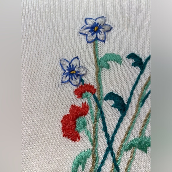 Vintage Embroidered Floral Sweater - Picture 3 of 9